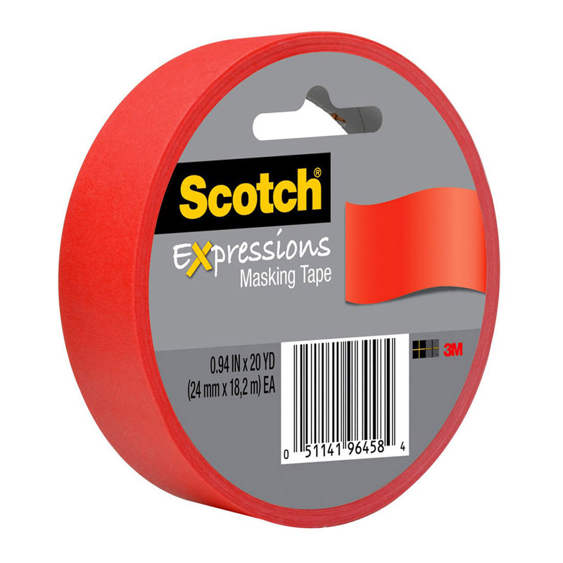3M Scotch Expressions Masking Tape 3437-PRD-ESF 24mm x 18m Red