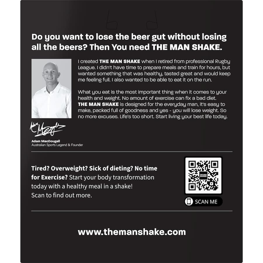 The Man Shake Meal In A Shake Variety Pack 14x56g