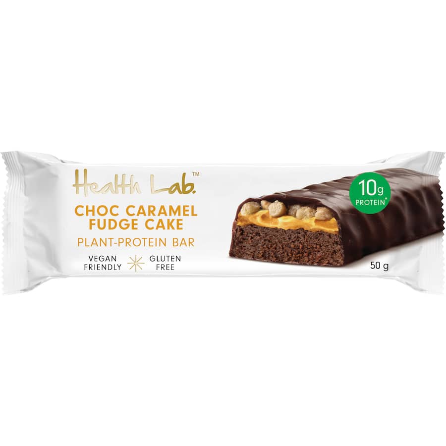 Health Lab Protein Bar Choc Caramel Fudge Cake 50g