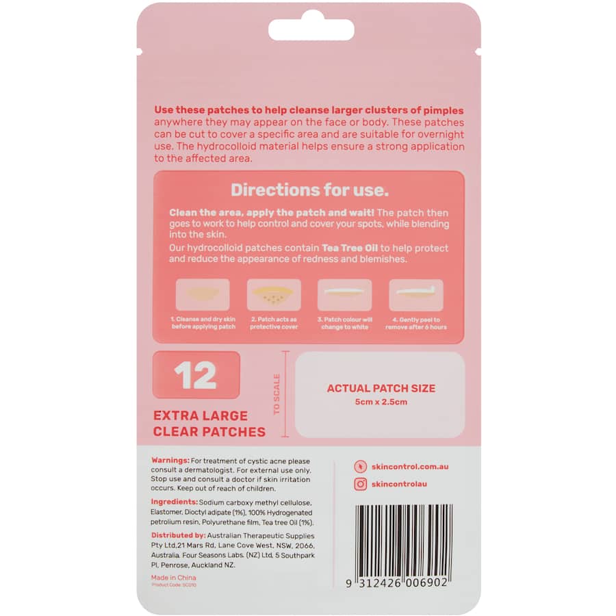 Pimple Patch Xl Skin Care Patches 12pack
