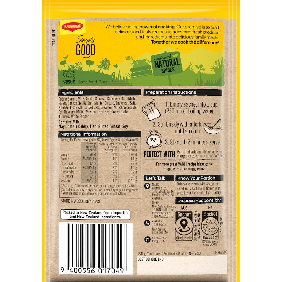 Maggi Sauce Mix Tasty Cheese 39g