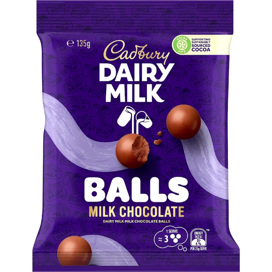 Cadbury Chocolate Snack Dairy Milk Balls - 135g