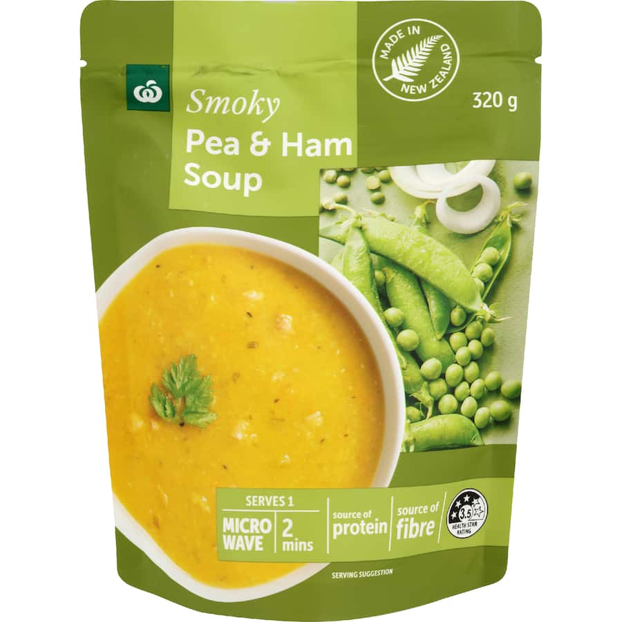 Woolworths Soup Pea & Ham Pouch 320g