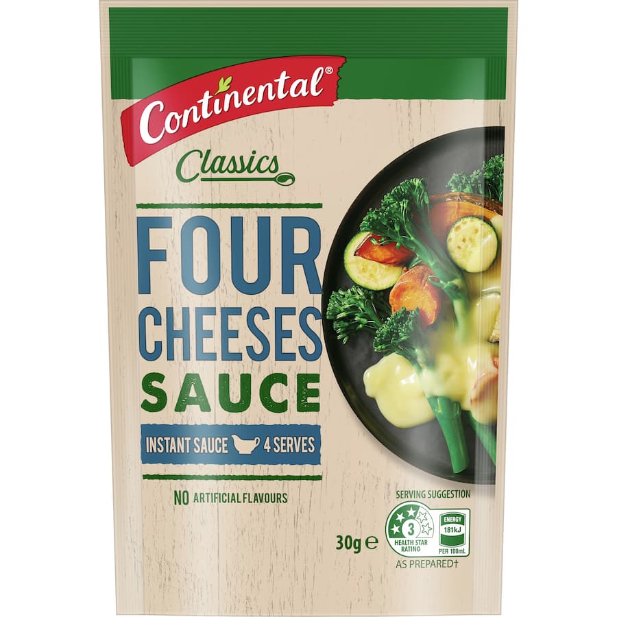 Continental Cheese Sauce Four Cheeses Instant Mix Sachet 30g