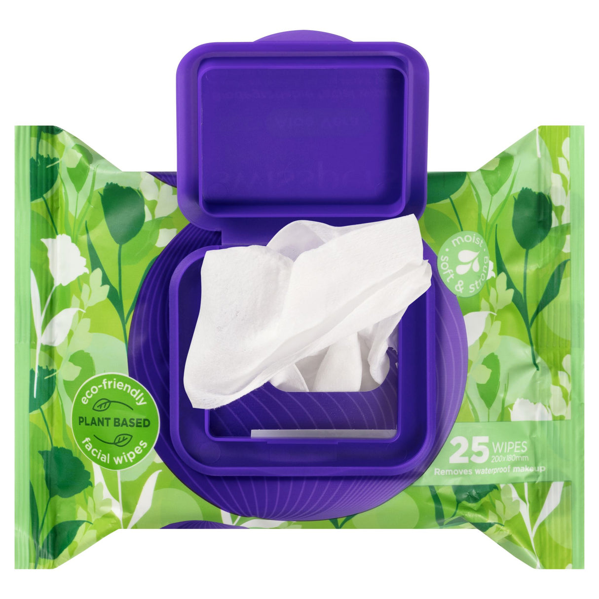 Eco-friendly Swisspers Aloe Vera facial wipes in twin pack, soothing and hydrating for all skin types, made from biodegradable materials.
