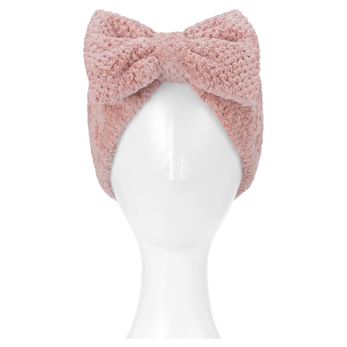 Soft microfibre headband that keeps hair secured away during makeup and skincare applications, ideal for all head sizes.