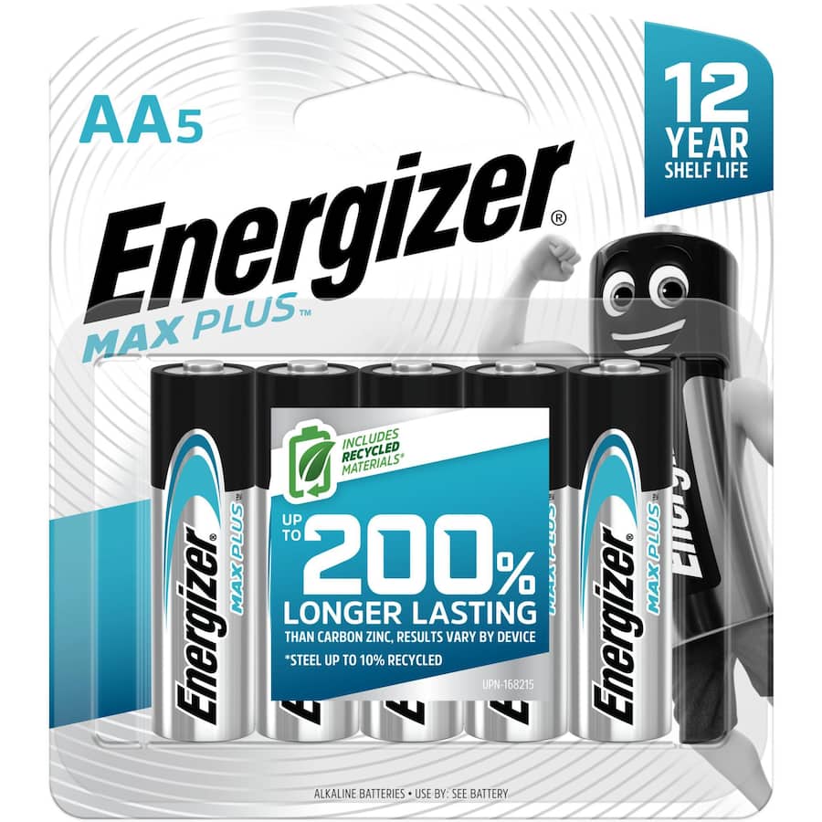 Energizer Max Plus Batteries Aa 5pack