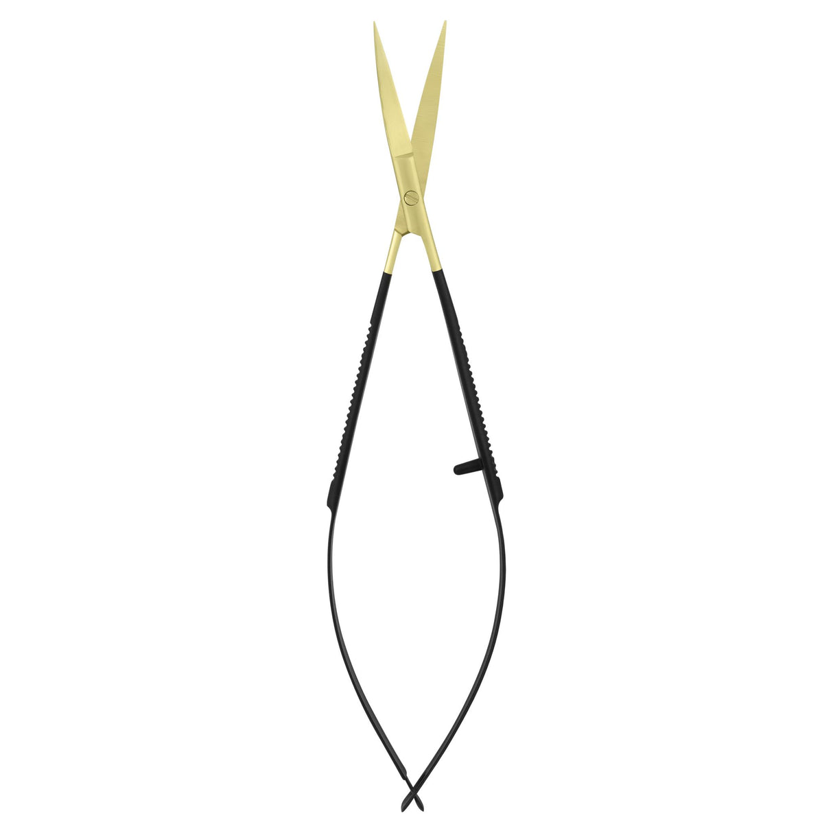 Glam by Manicare® Precision Brow Scissors with ergonomic handles and ultra-thin blades for flawless eyebrow shaping.