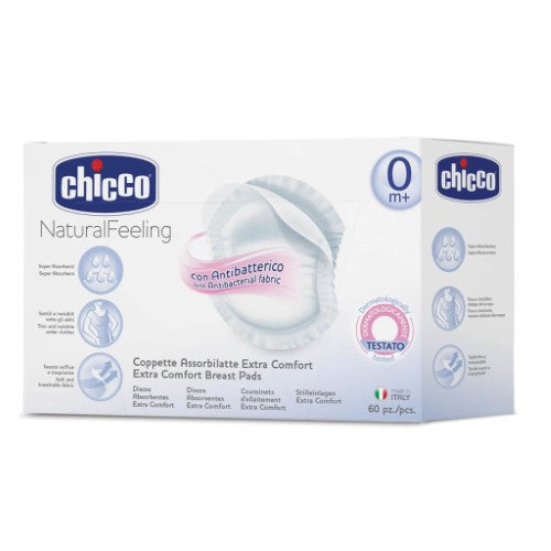 CHICCO BREAST PADS: ANTIBACTERIAL - 60PK