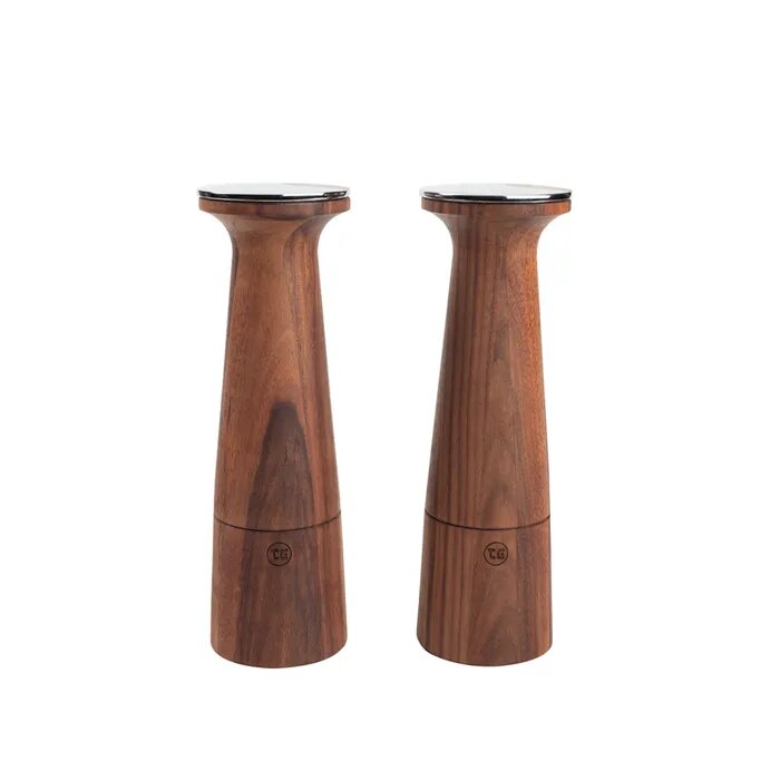 Pepper Grinder - T&G Oblique Walnut (205mm)
