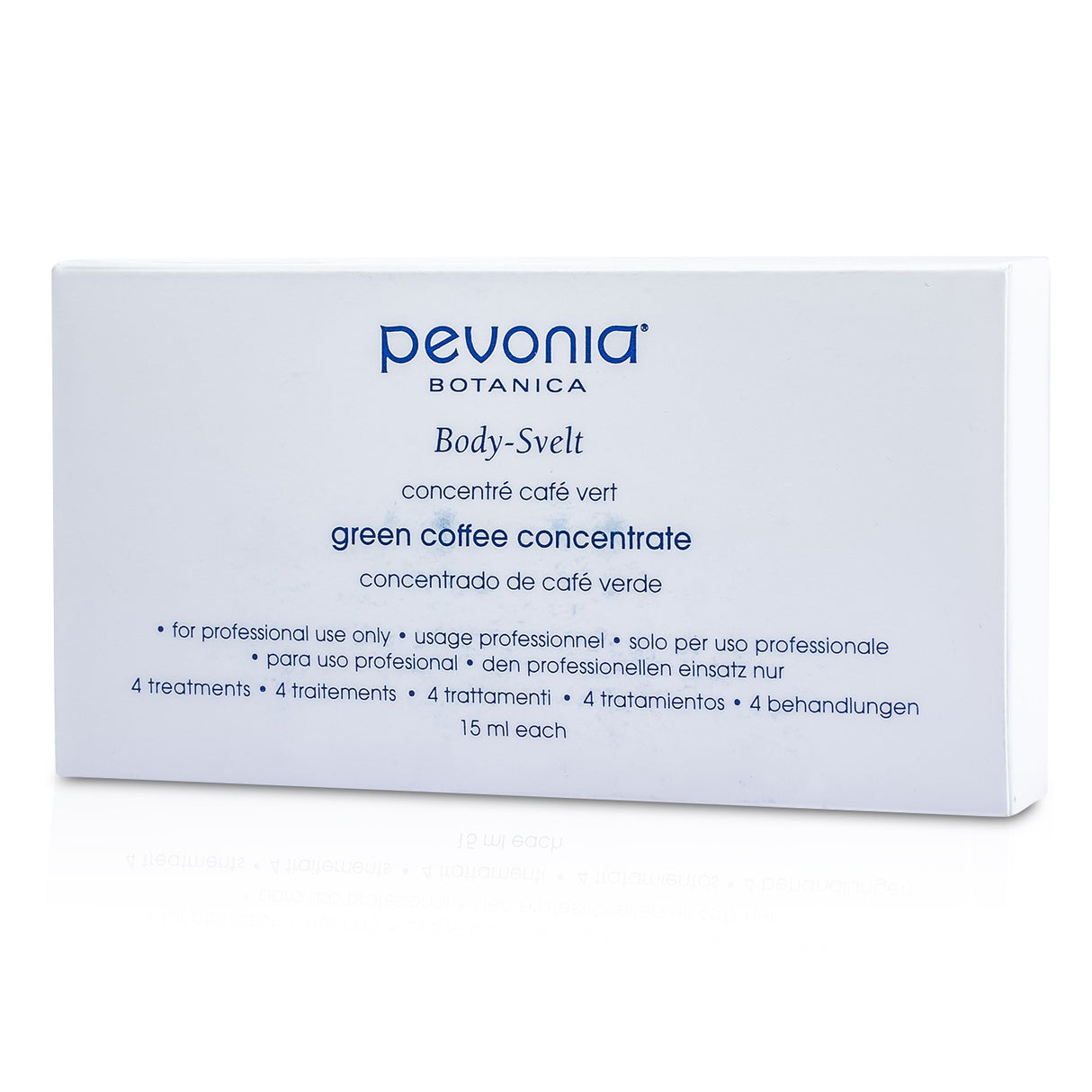 Pevonia Botanica Green Coffee Concentrate vials for detoxifying skin, reducing cellulite, and enhancing body texture.