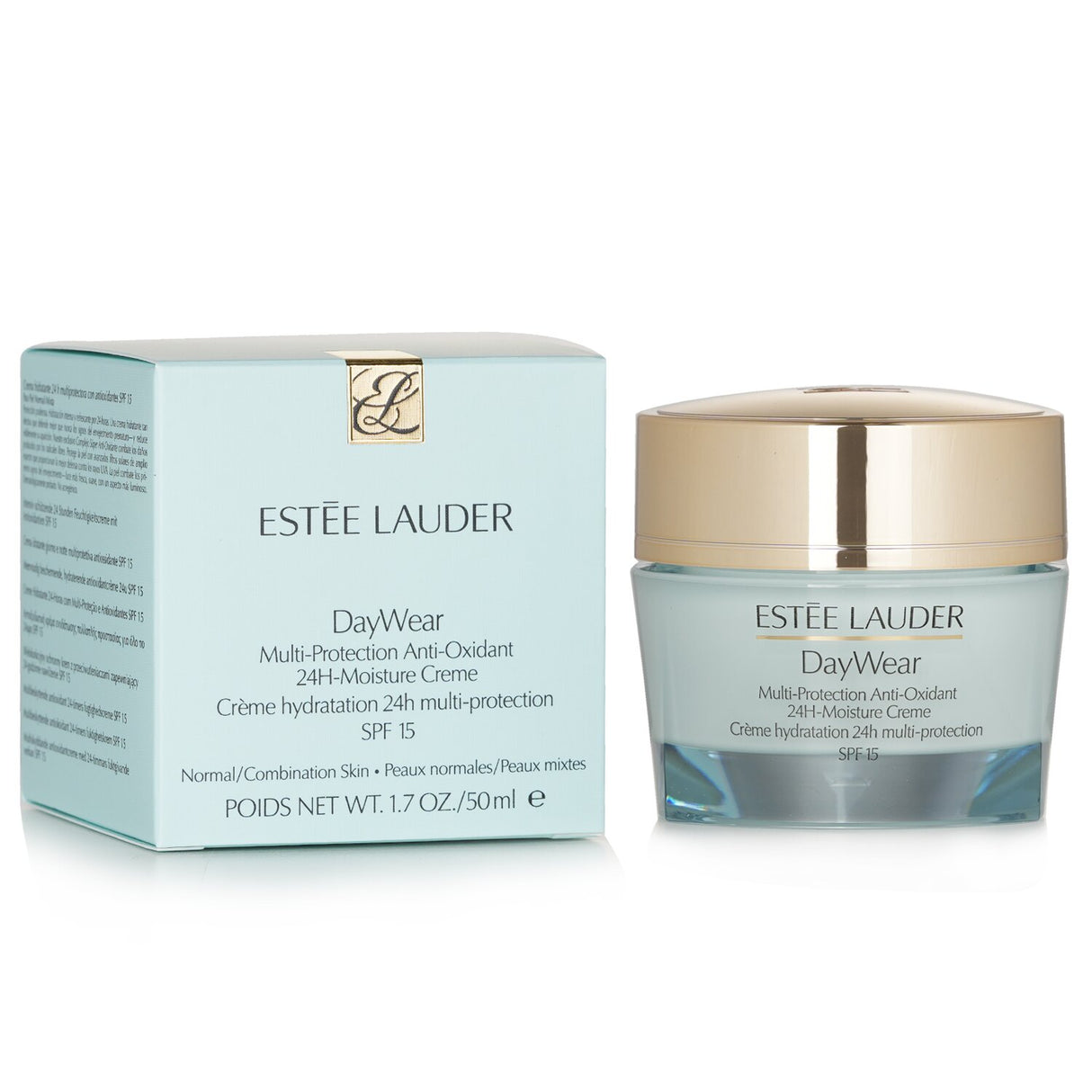 Estee Lauder DayWear Anti-Oxidant Creme SPF 15, 50ml, hydrates and protects skin with a refreshing cucumber scent.