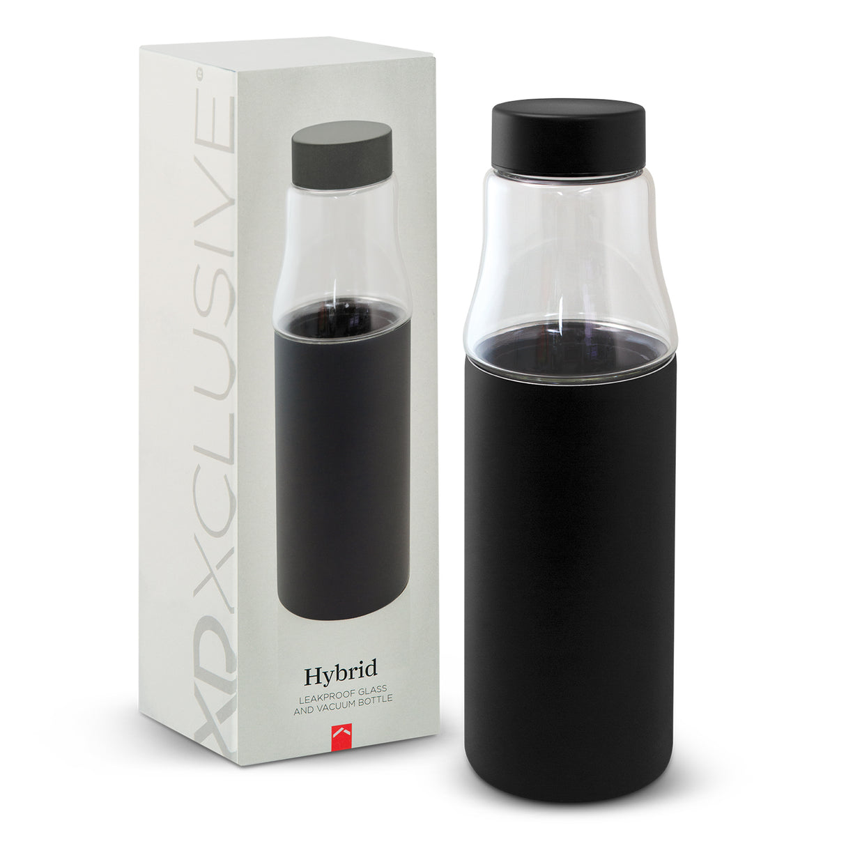 Vacuum Bottle - Hybrid Leakproof Glass (Black)
