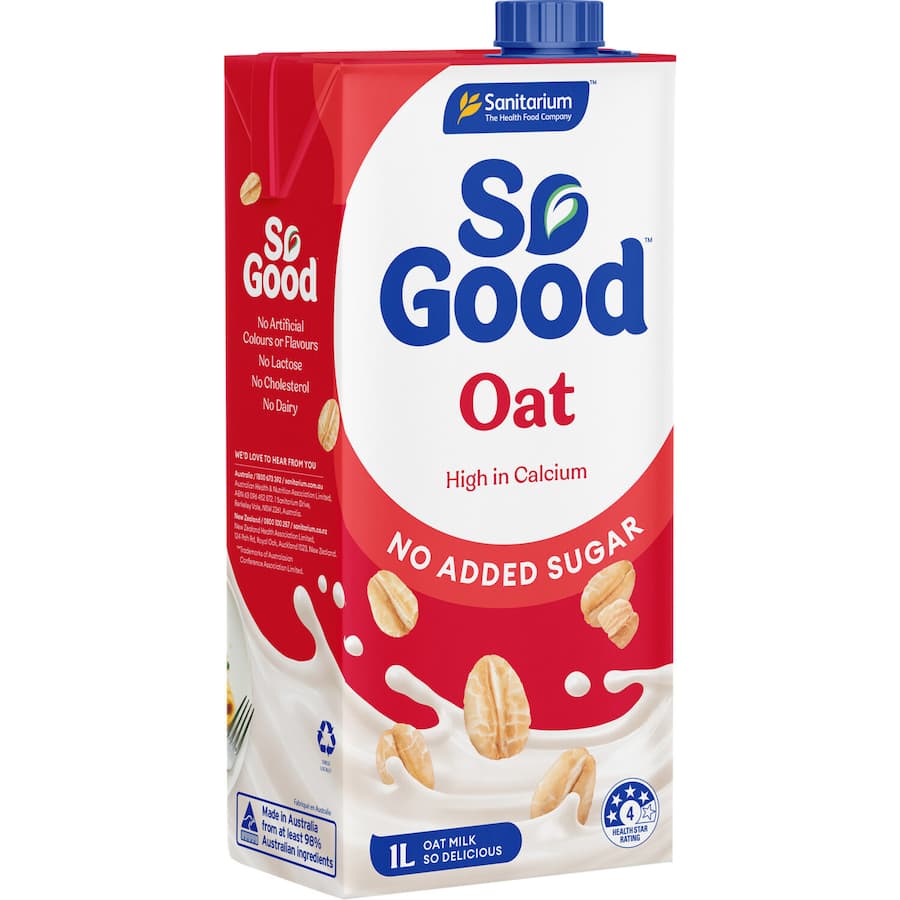 Sanitarium So Good Oat Milk No Added Sugar Carton 1L