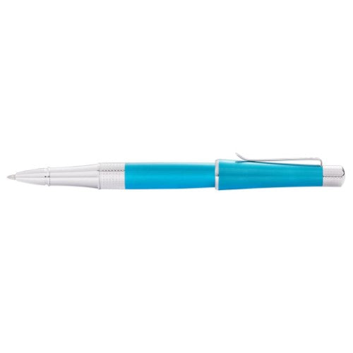 Cross Beverly Translucent Teal Lacquer & Chromer Rollerball Pen