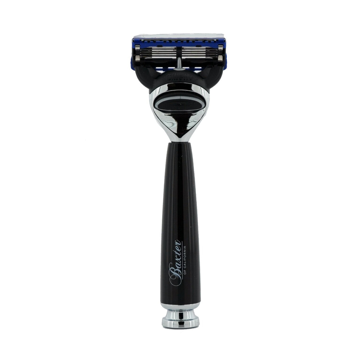 Premium Baxter Of California Five Blades Cartridge Razor for a close, smooth shave with flexible blades and a cushioned gel strip.