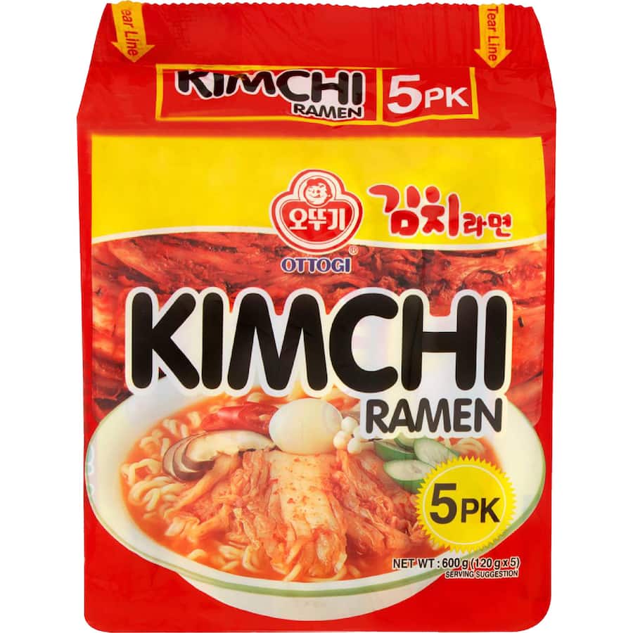Ottogi Instant Noodles Ramen Kimchi - 5 pack 600g