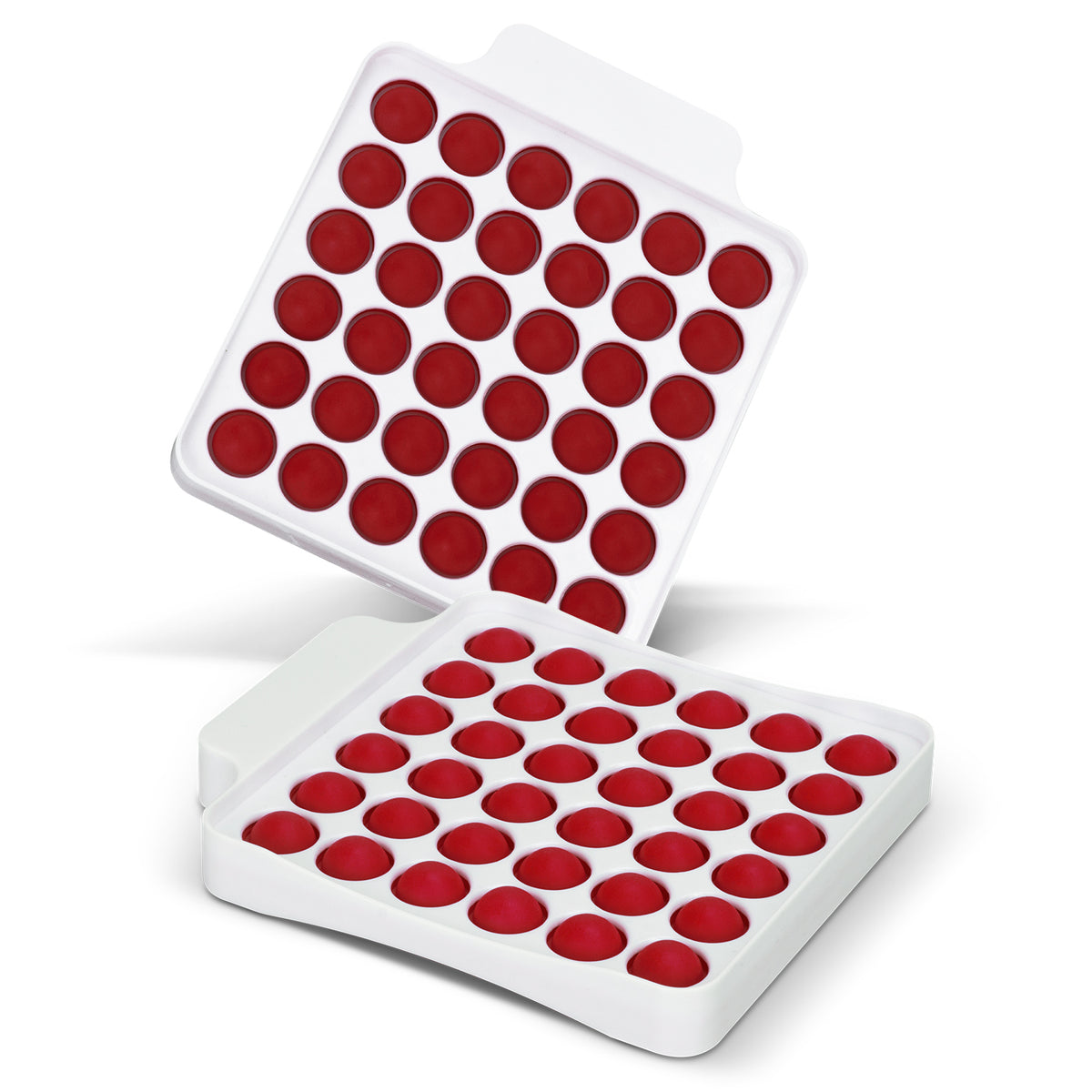 Square Sensory Pop It Fidget Board White & Red - Pack of 25