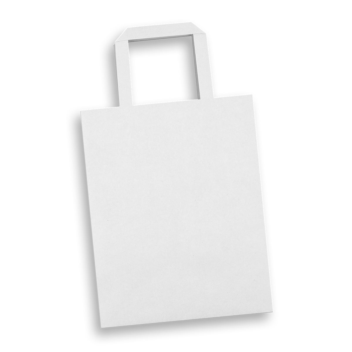 Medium Portrait Paper Shopping Bag With Flat Handles White - Pack of 50