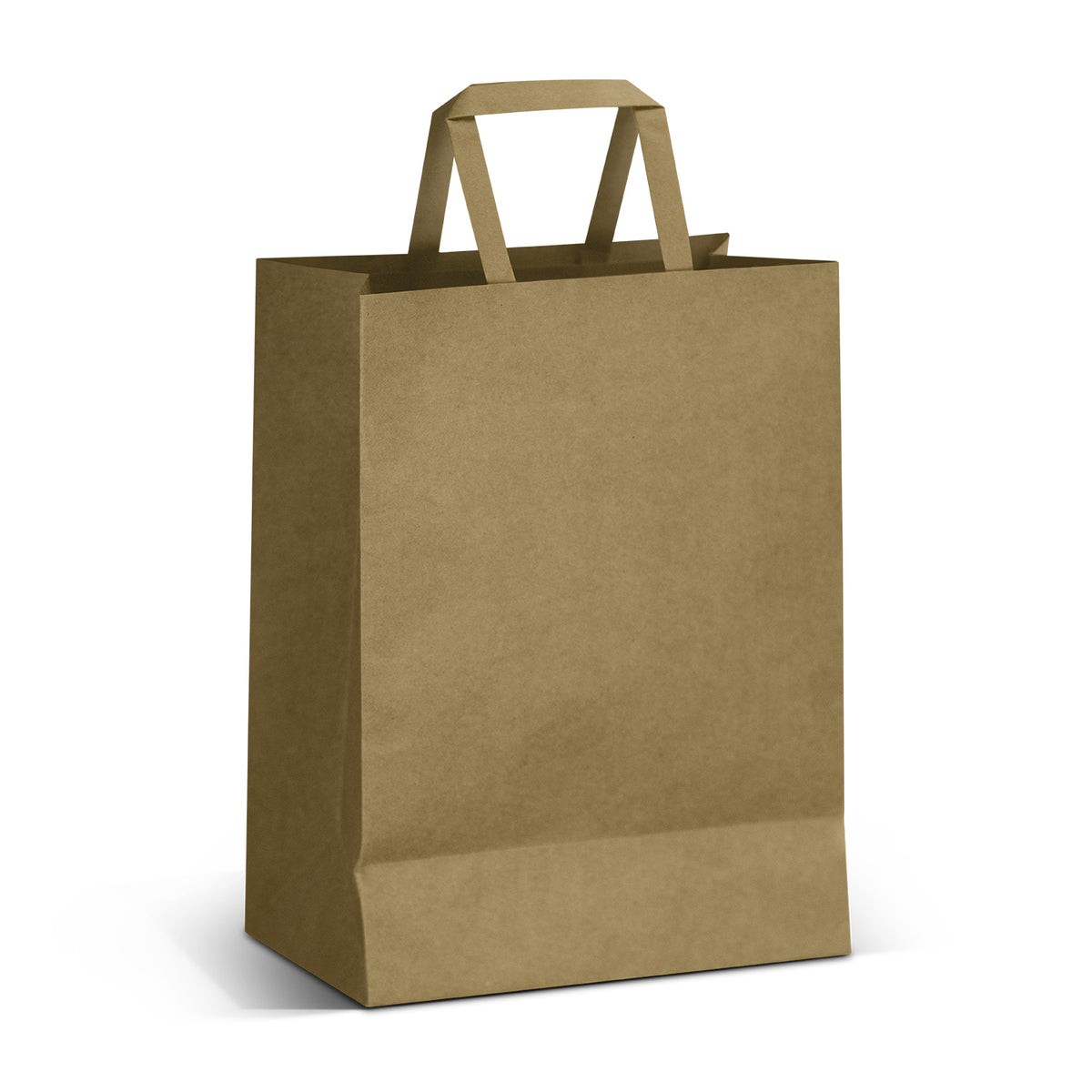 Large Portrait Paper Shopping Bag With Flat Handles Natural