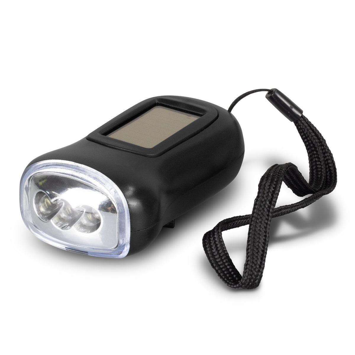 Solar & Hand Crank Rechargeable LED Torch Dynamo - Pack of 10