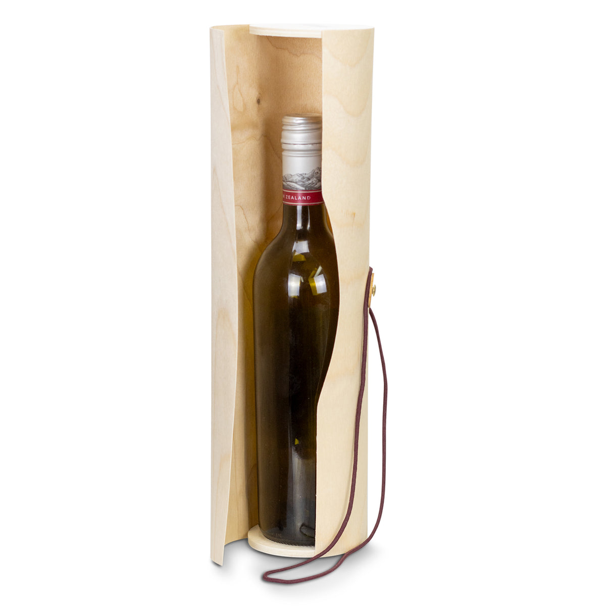 Pine Wood Wine Bottle Presentation Gift Tube Tuscany