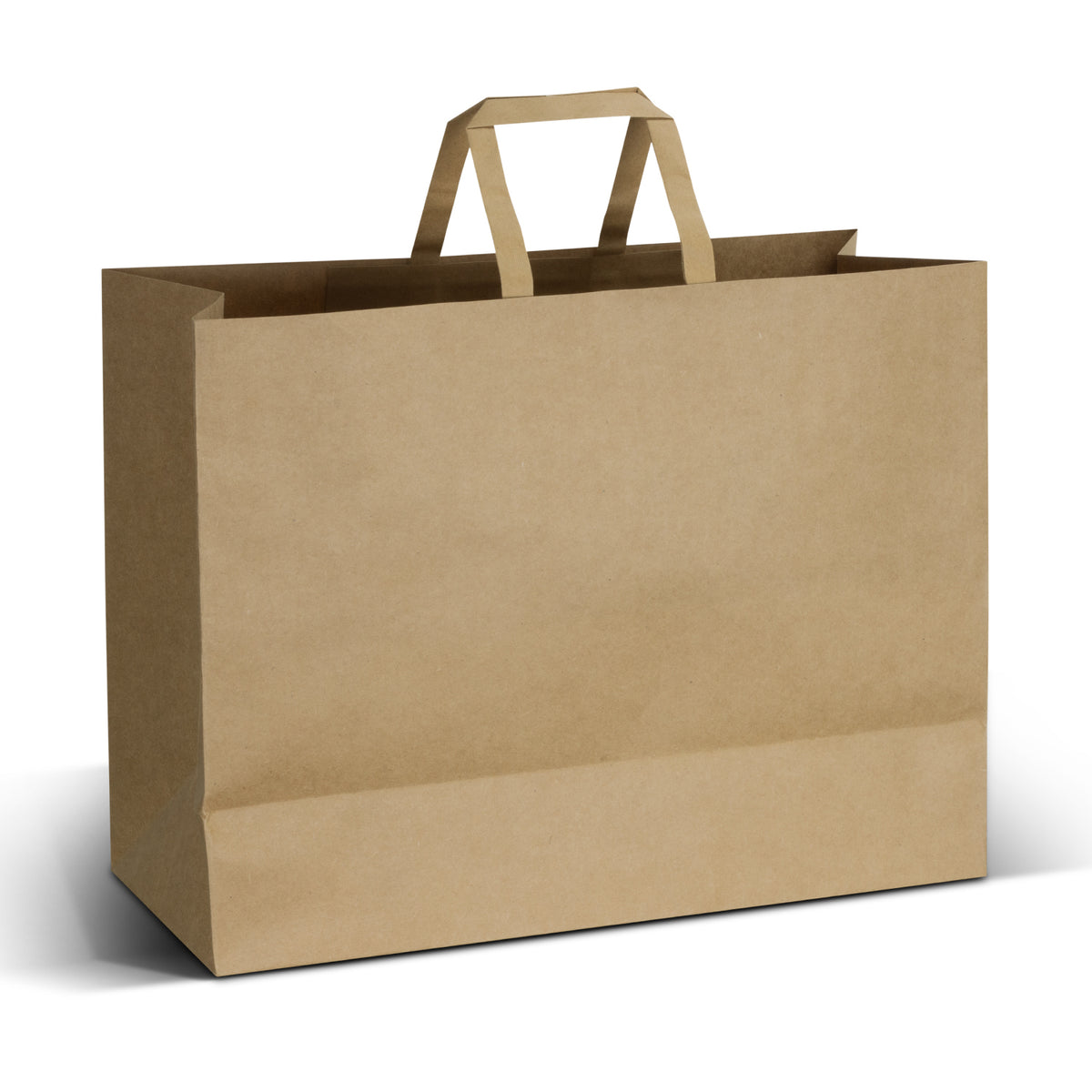Extra Large Landscape Paper Shopping Bag Flat Handles White - Pack of 50