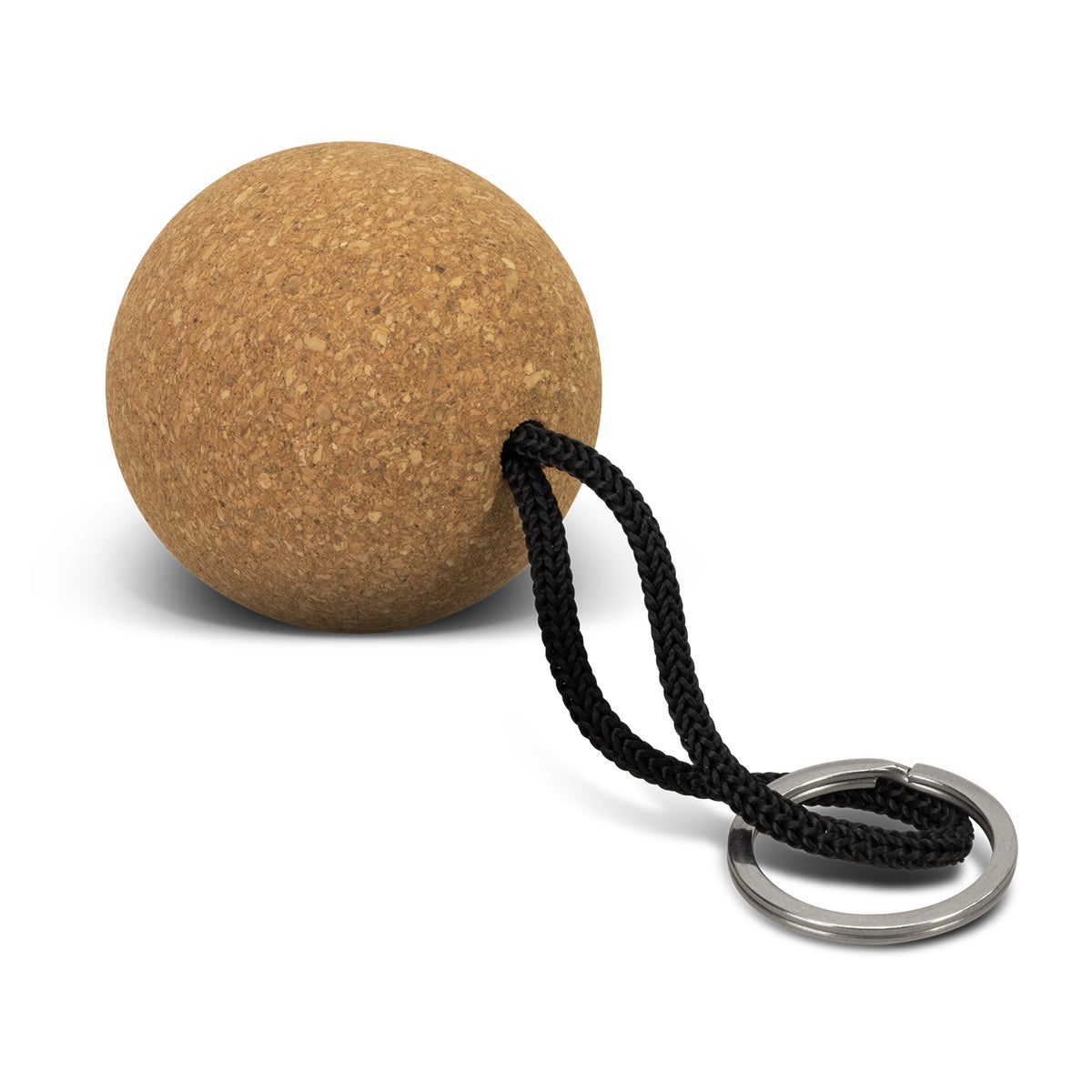 Round Cork Floating Keyring With Woven Strap - Pack of 30