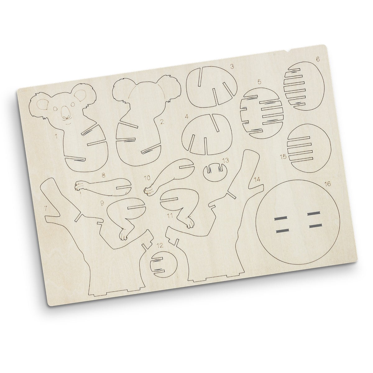 Wooden Koala Model Building Kit Laser Cut Basswood Brandcraft