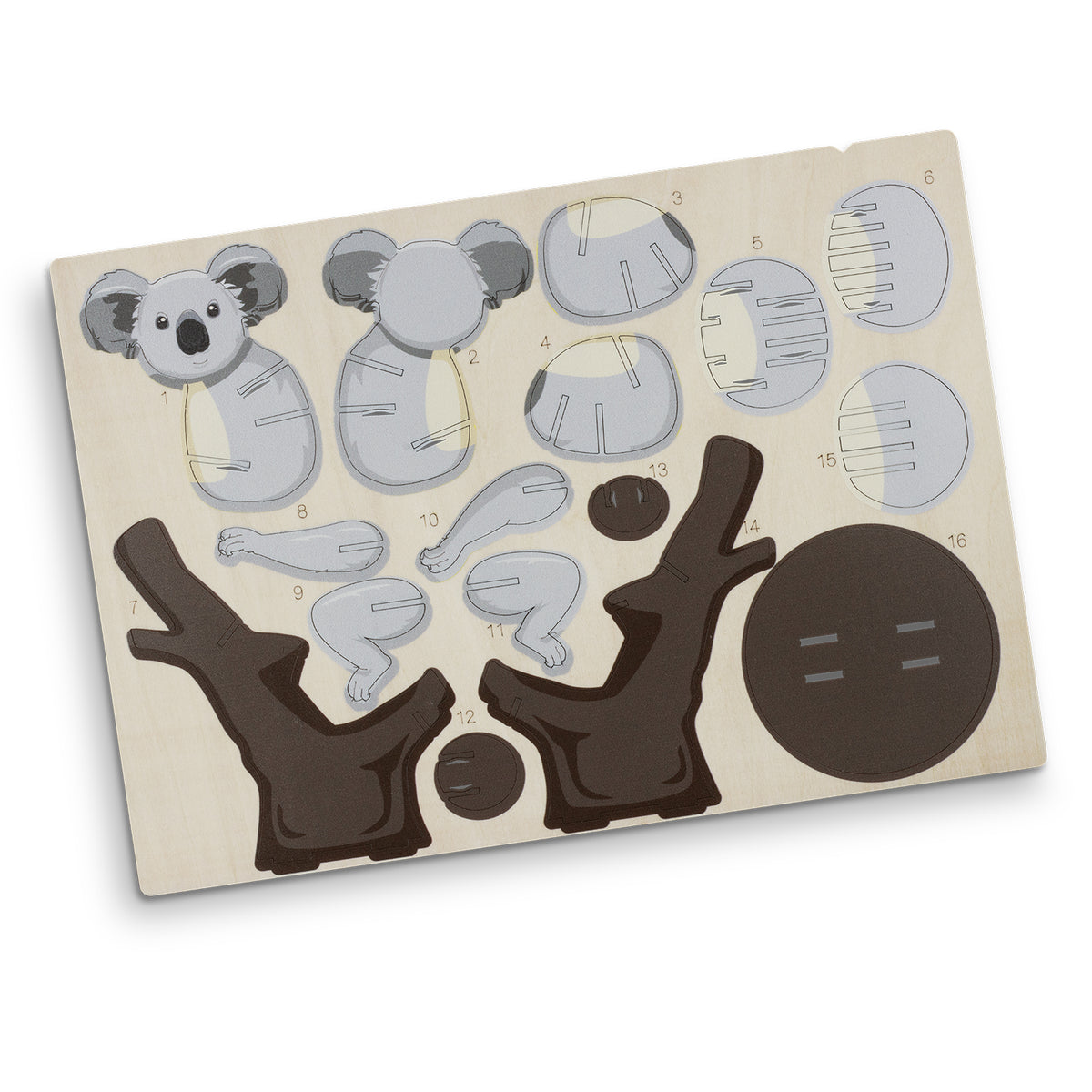 Wooden Koala Model Building Kit Laser Cut Basswood Brandcraft