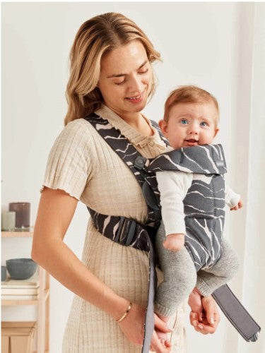 Baby Carrier - BABY BJORN MINI Cotton (Anthracite / Landscape)