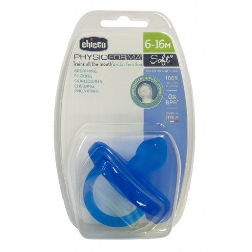 SOOTHER: PHYSIO SOFT BLUE SIL 6-16M 1PCB