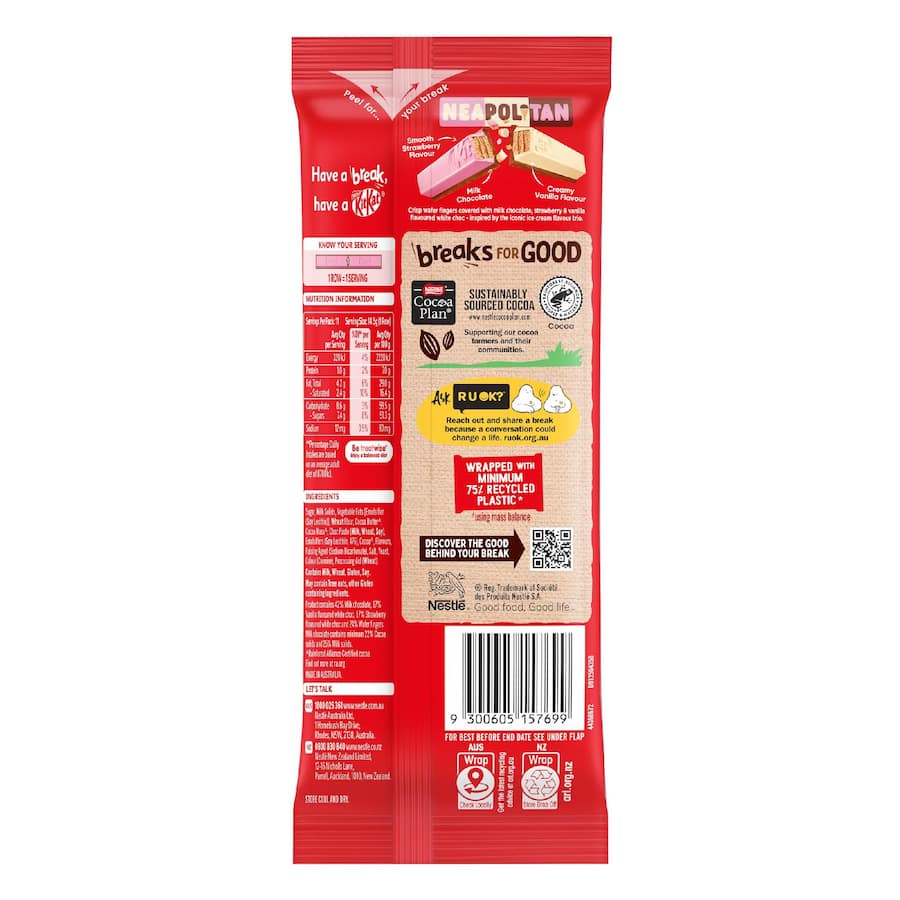 Nestlé Kit Kat Chocolate Block Neapolitan 160g