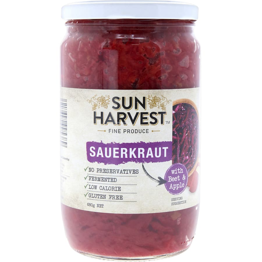 Sun Harvest Sauerkraut Beet & Apple 680g