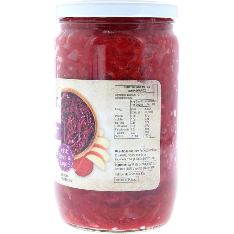 Sun Harvest Sauerkraut Beet & Apple 680g