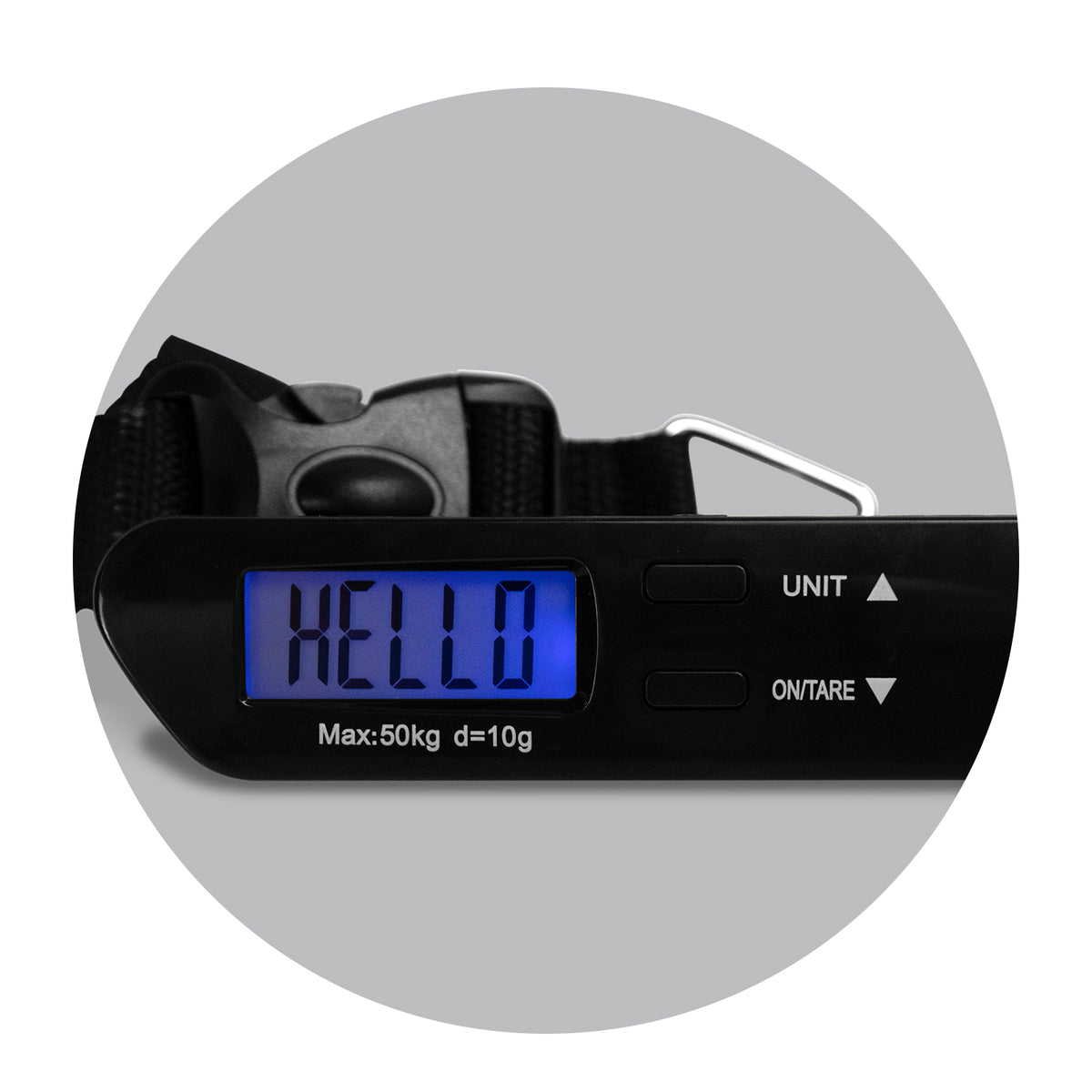 Digital Luggage Weighing Scale With Backlit LCD Black