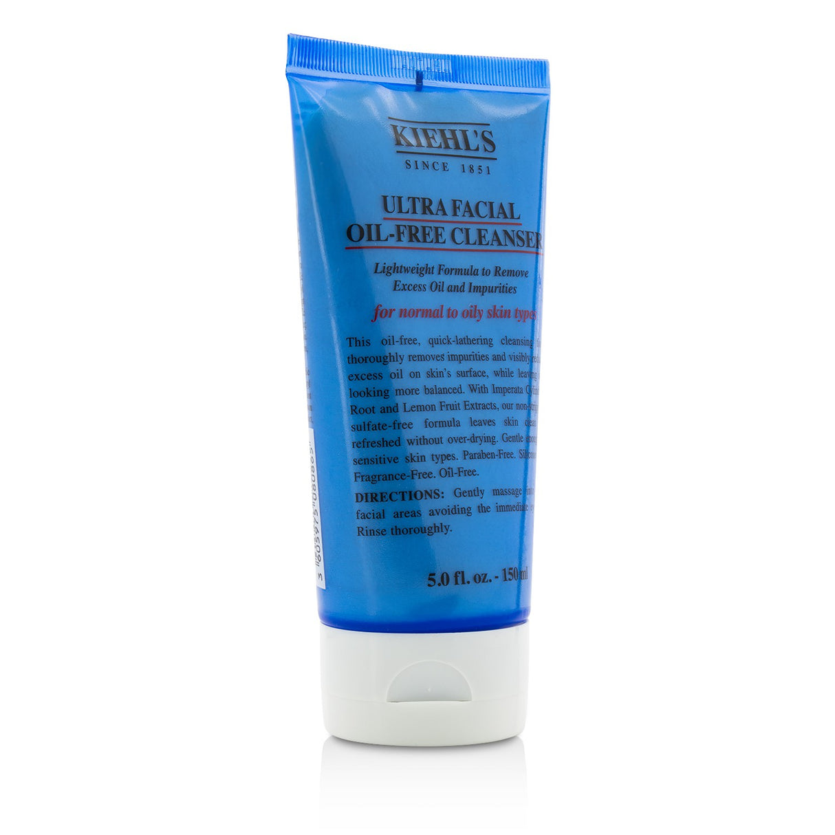 Kiehl's Ultra Facial Oil-Free Cleanser in 150ml, ideal for normal to oily skin, deeply cleanses without over-drying.