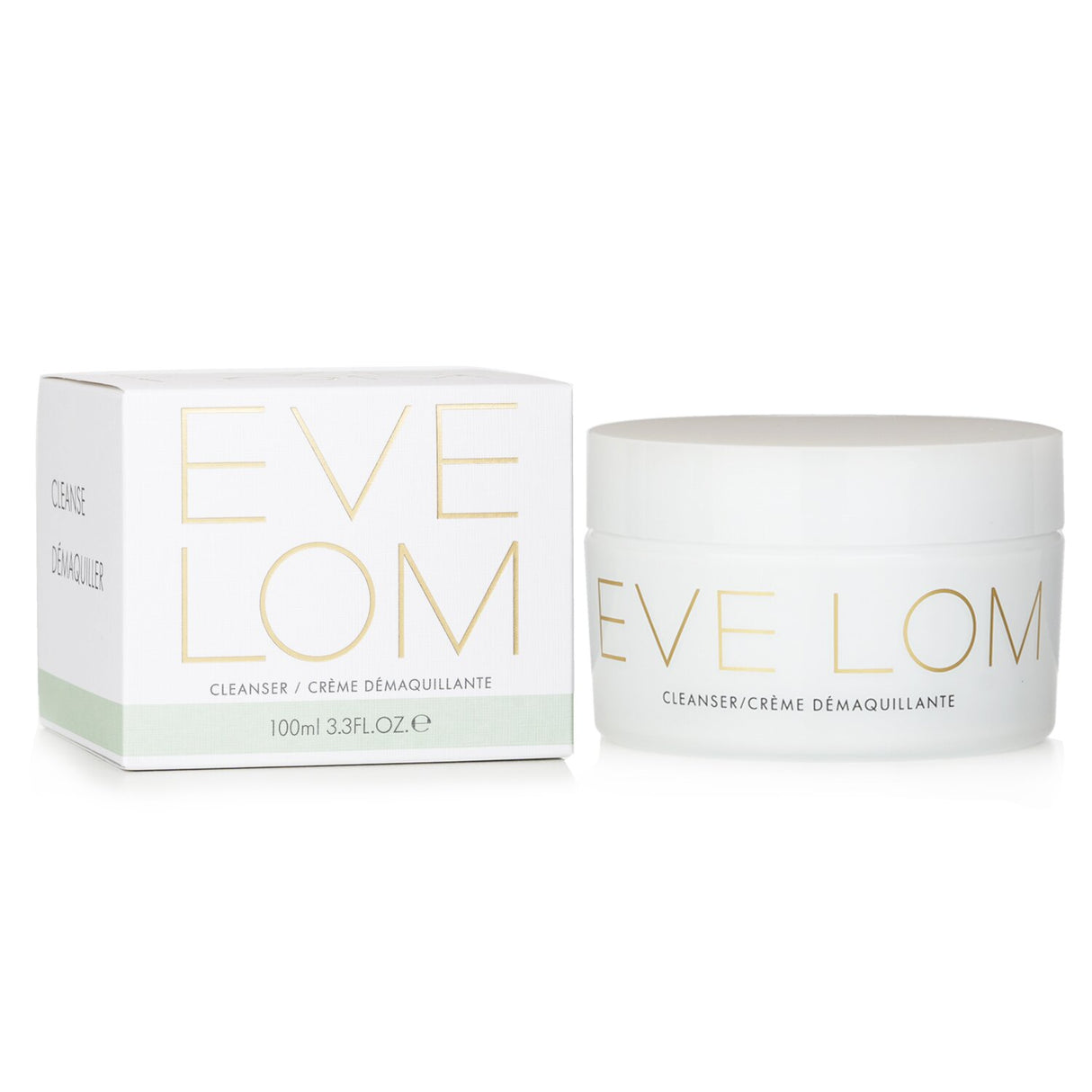Luxurious 100ml Eve Lom Cleanser, infused with chamomile and eucalyptus, gently removes makeup and revitalizes all skin types.