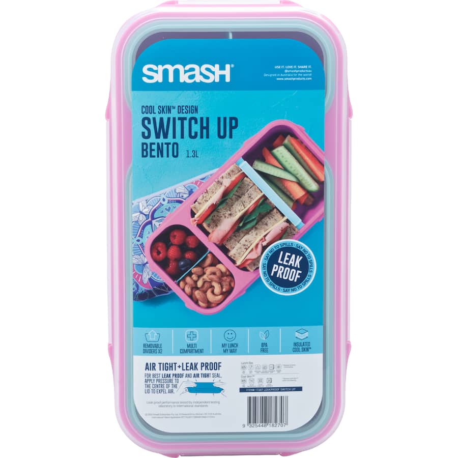 Smash Bento Lunch Box Leak Proof - Assorted 1ea