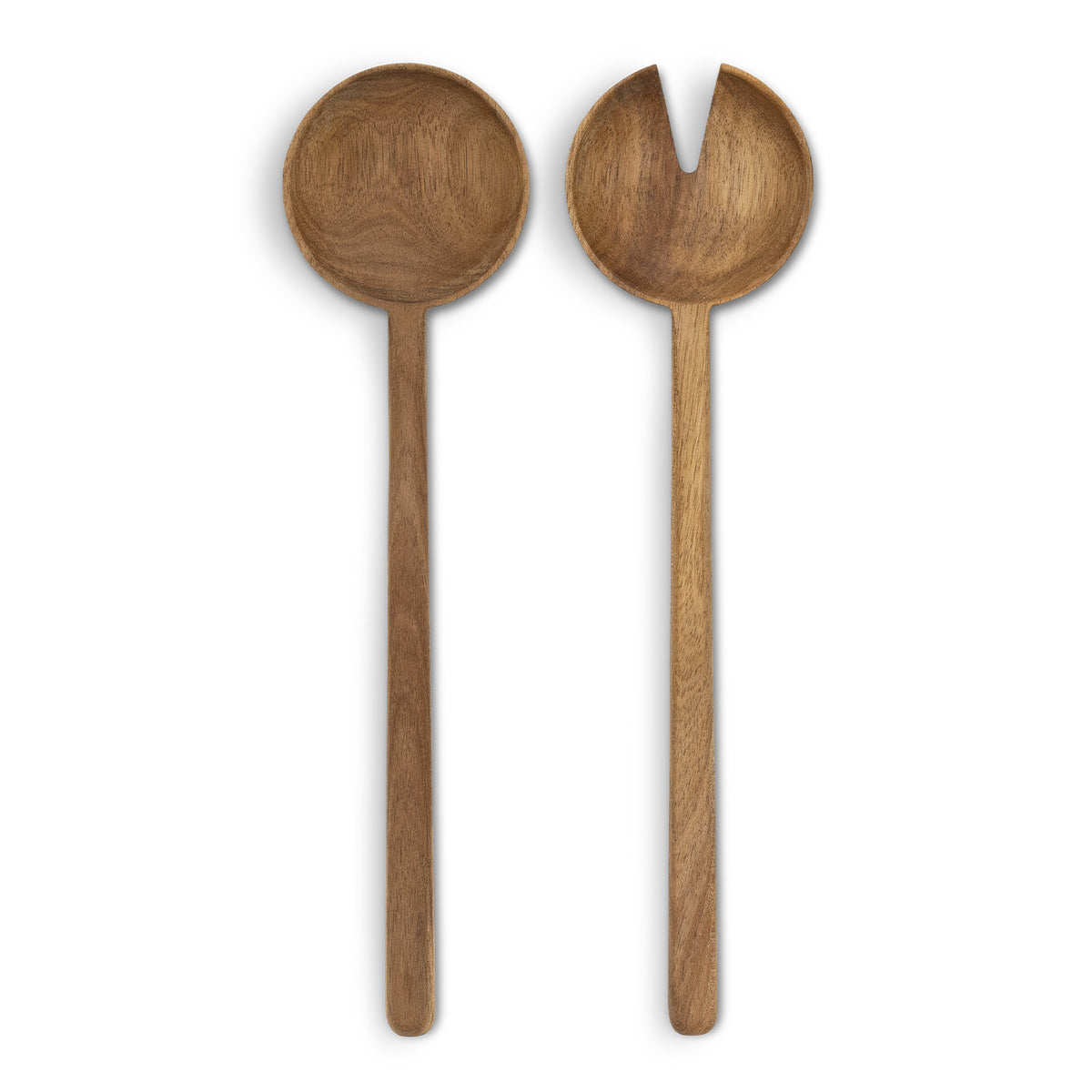 Acacia Wood Salad Server Spoon & Fork Set Keepsake Luca Natural