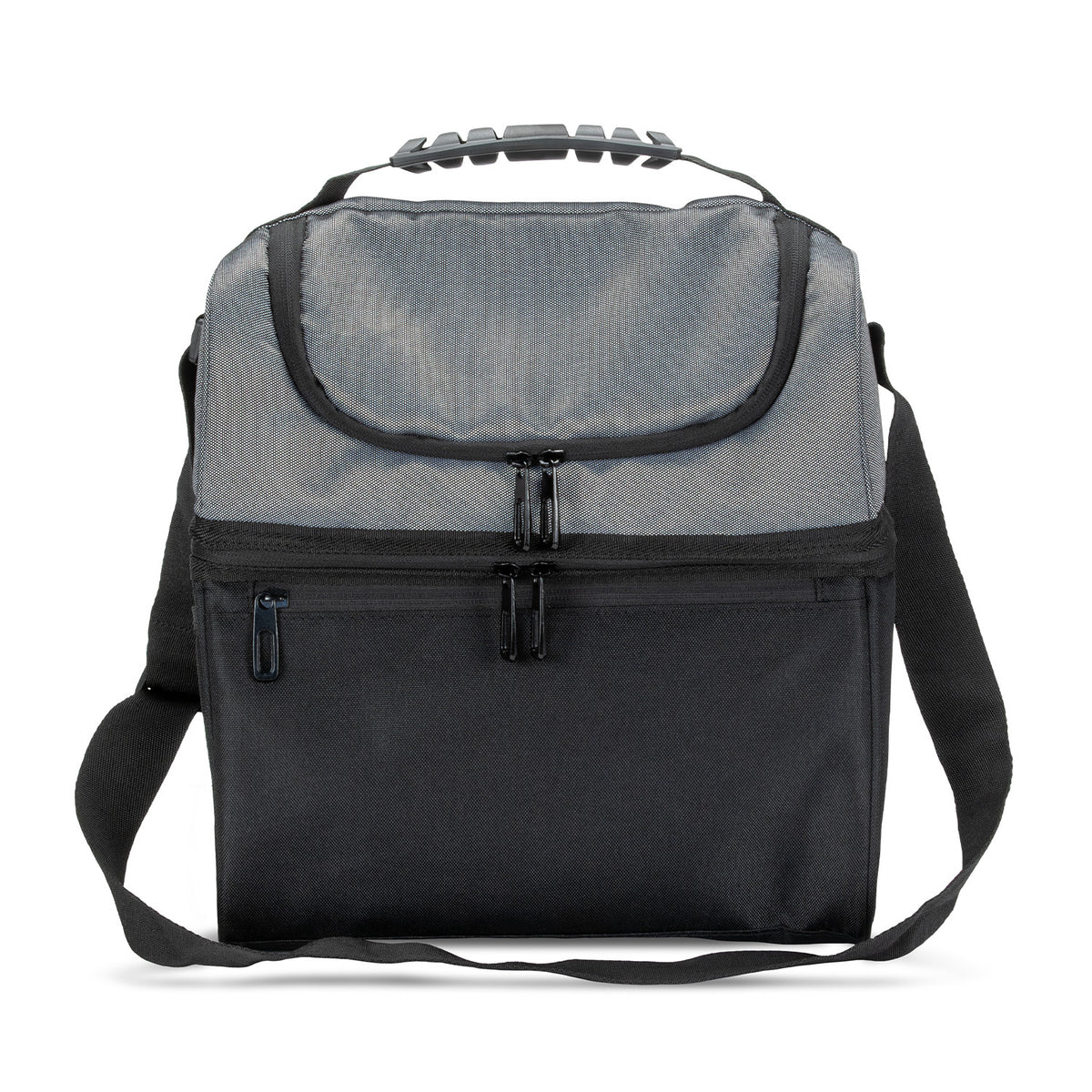 Insulated Dual Compartment Lunch Cooler Bag 14L Trades Grey & Black