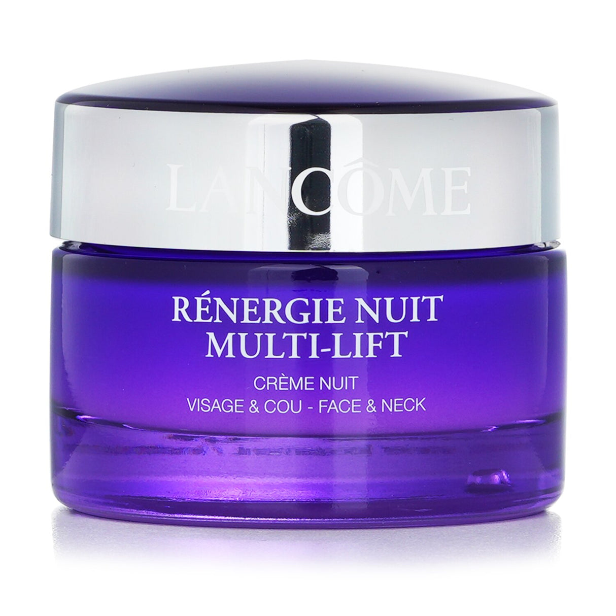Luxury Lancome Renergie Multi-Lift Night Cream in 50ml, hydrates and firms skin, reducing wrinkles for a youthful glow.