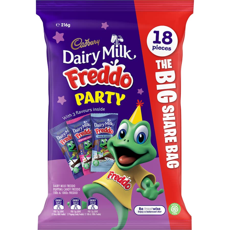 Cadbury Chocolate Sharepack Freddo Party 216g bag 18pack