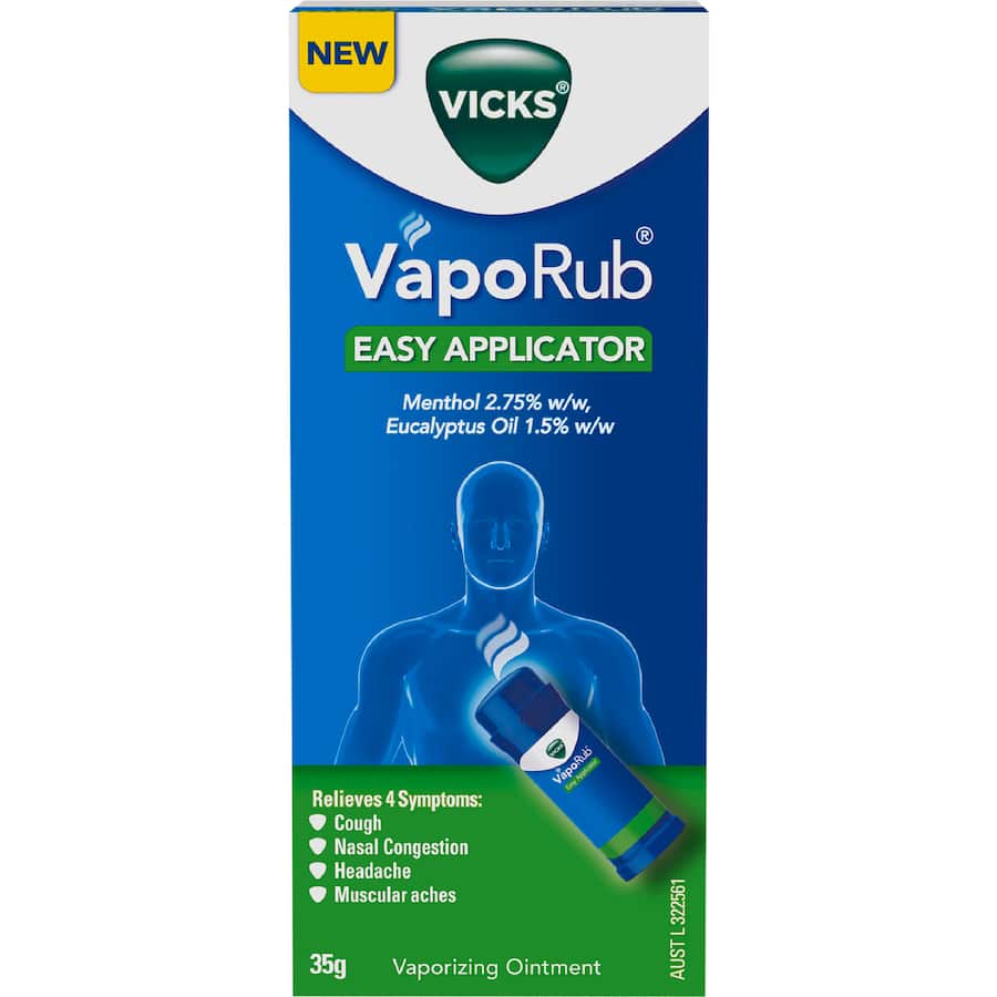 Vicks Vaporub Vaporising Ointment Applicator 35g