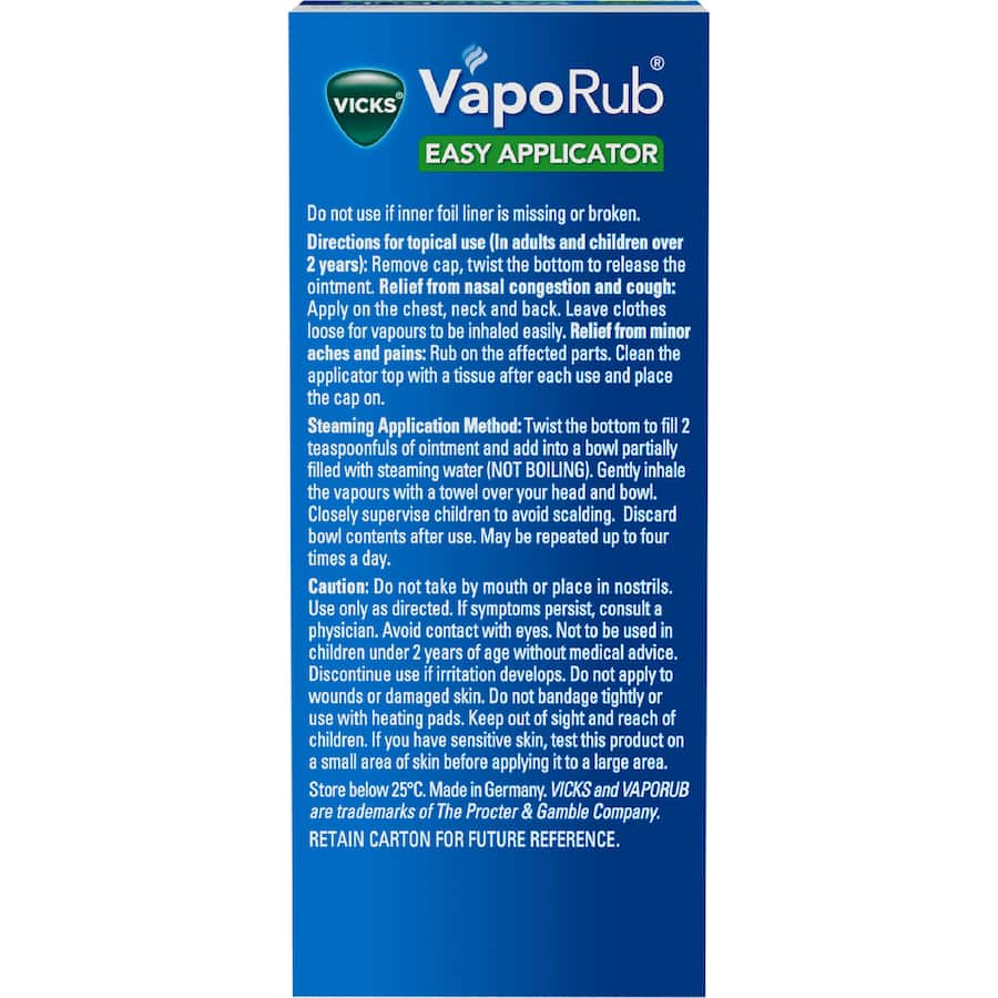 Vicks Vaporub Vaporising Ointment Applicator 35g