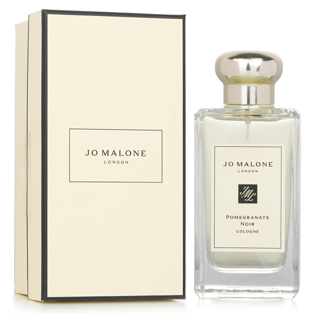 Jo Malone Pomegranate Noir Cologne Spray, a 100ml blend of fruity and spicy notes in an elegant glass bottle.