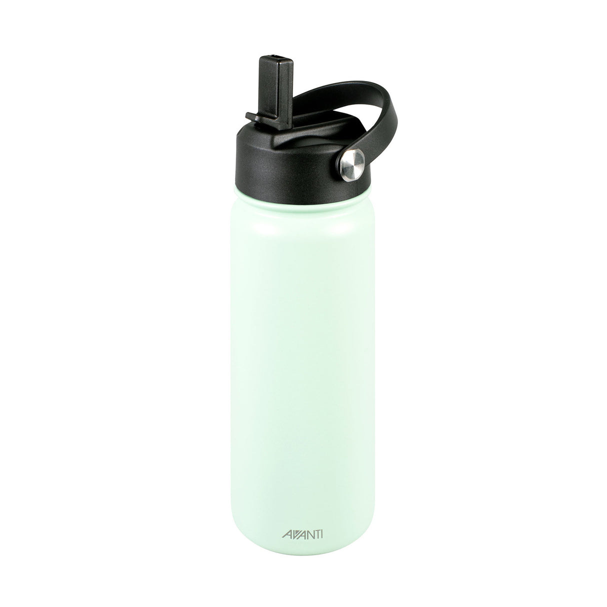 Mint-colored 550ml Avanti HydroSport Sipper Insulated Bottle with double wall vacuum insulation for hot/cold drinks and a leakproof lid.