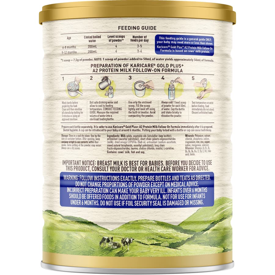 Karicare Gold Plus+ A2 Protein Milk 2 Baby Follow-on Formula From 6-12 Months