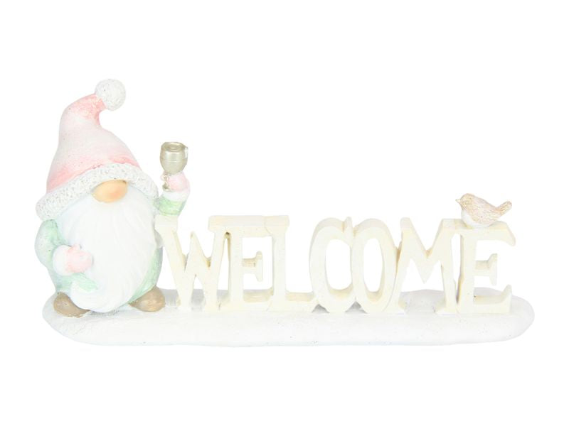 Welcome Sign - Santa Gnome 16cm (Set of 2)