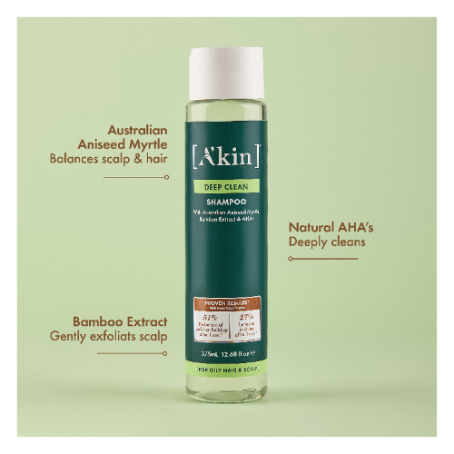 SHAMPOO - AKIN / A'KIN DEEP CLEAN (375ml) x 3 Bottles